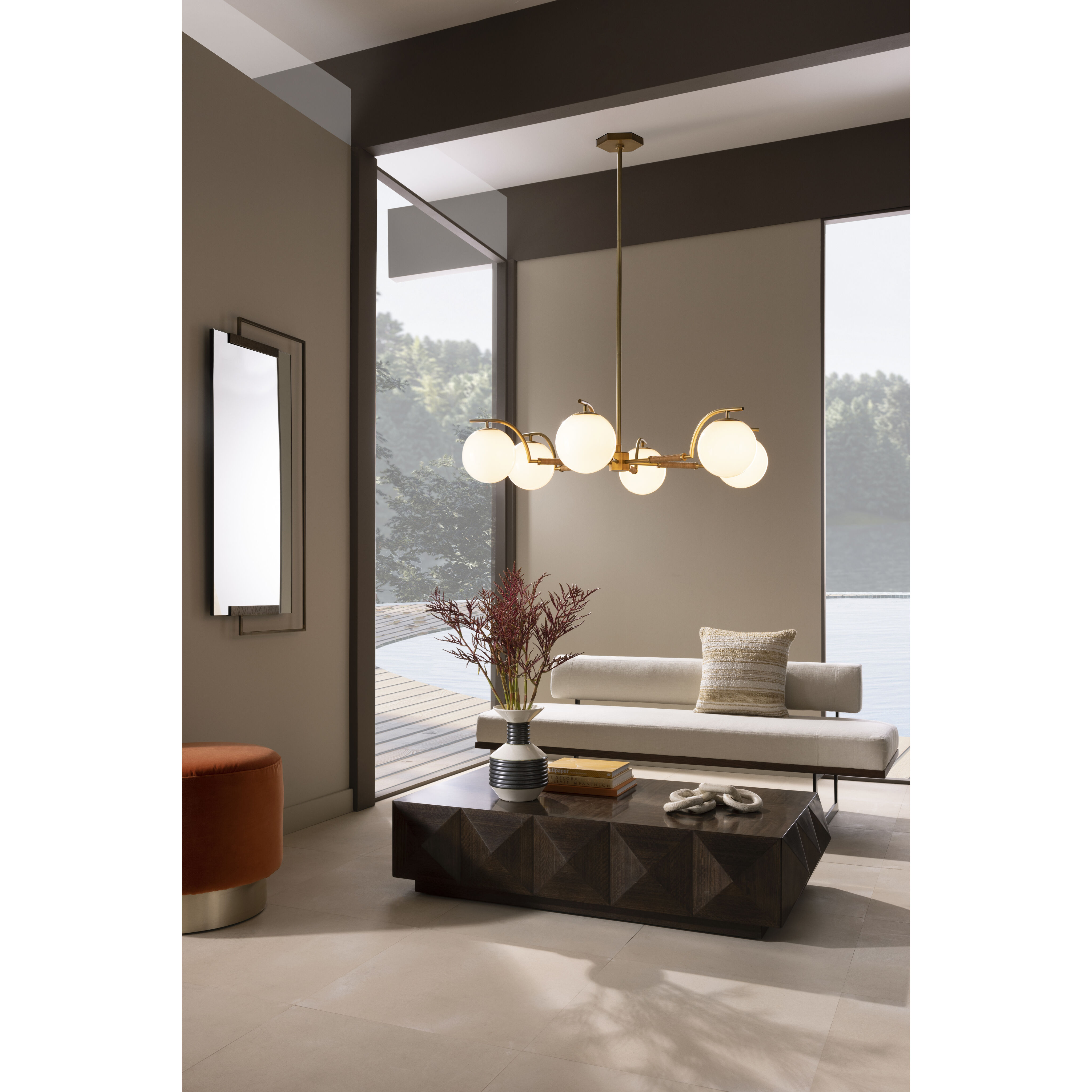 Tricia 6 Light 42.5 inch Antique Brass Chandelier Ceiling Light